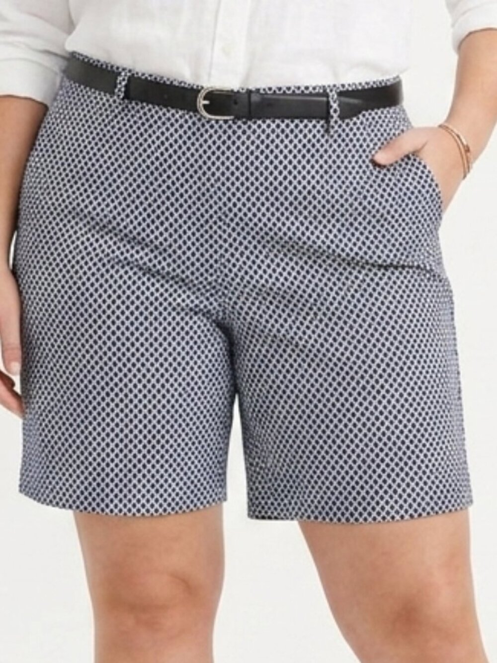 Dalia Stretch Cotton Bermuda Style Dress Shorts- Sz. 14 - Picture 1 of 7